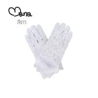 ราคา ถุงมือลูกไม้เด็ก ลายดอก ข้อสั้น สีขาว สีดำ (20981666204)