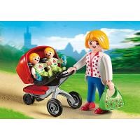 ราคา Playmobil 5573 Mother with Twin Stroller ซิตี้ไลฟ รถเข็นเด็กแฝด (17166340612)
