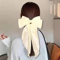 ราคา โบว์ติดผม กิ๊บติดผมโบว์ริบบิ้นขนาดใหญ่สไตล์เกาหลีเน็ตติดผมน่ารักๆแฟชั่นสีขาวสีดำสีแดงราค MIMOON (20851371335)