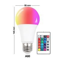 ราคา หลอดไฟ RGB LED RGBW E27หลอดไฟอัจฉริยะหลากสีหลอดไฟ Led 7W 12W 15W พร้อมรีโมตคอนโทรล AC85 265V (13475102724)