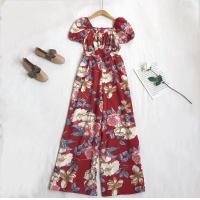 ราคา Ann Fashion ชุดจั๊มสูทขายาว ลายดอกไม้จั๊มแขน จั๊มเอว ใส่ไปเที่ยวทะเลสวยมากๆ เสื้อปาดไหล่ ดีไซน์ไม่เหมือนใคร สินค้ายอดฮิต 706 (13055190634)