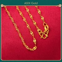 ราคา ASIX GOLD สร้อยคอทองคำ 24K สำหรับผู้หญิง สร้อยคอทองคำเรียบง่ายแฟชั่นเกาหลี หลายสไตล์ ไม่ดำ ไม่ลอก (14902963772)