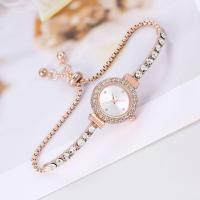 ราคา นาฬิกาควอตซ์ของผู้หญิงฝังเพชรหลากสีสายรัดเพชรเม็ดกลมนาฬิกาผู้หญิงปรับนาฬิกากําไลได้ฟรี (19687081657)