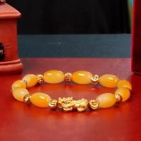 ราคา สร้อยข้อมือปี่เซียะมรกตสำหรับผู้ชายและผู้หญิงนำโชคทองคำ 18K สร้อยข้อมือปี่เซียะนำโชคชุบทองแข็ง 3 มิติ (17068158173)