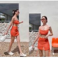 ราคา ชุดเซ็ตไหมพรม เซ็ต2ชิ้น บราไหมพรม กระโปรงถักไหมพรม ดีเทลรูดข้าง สุดแซ่บ (20495811570)