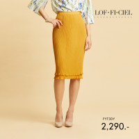 ราคา LOF FI CIEL ลอฟฟิเซียล กระโปรงอัดพลีท มีระบายสองชั้น FYT3DY (3262696518)