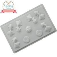 ราคา แม่พิมพ์พลาสติกขุ่น พิมพ์ขนม พิมพ์วุ้น รูปปลาทอง 6 ตัว (10248194926)