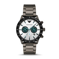 ราคา Emporio Armani Mario AR11472 AR11471 43mm Mens Chronograph Date Bracelet Strap Watch (21037200613)