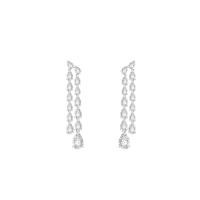 ราคา Merii ต่างหูระย้าเงินแท้ 925 ชุบโรเดียม ประดับเพชร CZ ทรงหยดน้ำ ต่างหูประดับ CZ Star Light 221E0383 01 (10891975171)