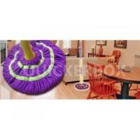 ราคา Magic Mop Pull and Squeeze ม็อบไม้ถูพื้น ผ้าไมโครไฟเบอร์ แบบบิด สีม่วง (812672082)
