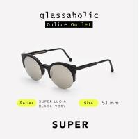 ราคา ลดแรง แว่นกันแดด SUPER by RETROSUPERFUTURE รุ่น SUPER LUCIA BLACK IVORY ทรง Cat Eye ดีไซน์พิเศษ (19194861341)