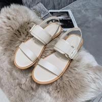 ราคา เทียบความยาวเท้าก่อนนะคะ รองเท้ารัดส้นหนังสีครีมพื้นนิ่ม (20585358491)