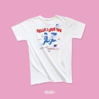 ราคา DADDY Hello I love you T Shirt เสื้อยืด สกรีนลาย คู่รัก Wendy และ Simon สีขาว (17578311349)