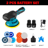 ราคา จัดส่งฟรี เครื่องขัดสีรถ 6 Inch 6000RPM Cordless Sander เครื่องขัดไร้สาย เครื่องขัดกระดาษทรายกลม เครื่องขัด ขัดสี ขัดเงา ไร้สายมินิเครื่องขัดรถเครื่องขัด12V 6 Gears12V 6 Gears รถยนต์ไฟฟ้าเครื่องโปแลน 