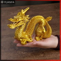 ราคา Flash Sale มังกรสีทองนำโชคดี1ชิ้นรูปปั้นมังกรทองสิบสองรูปปั้นสัตว์รูปปั้นตกแต่งเดสก์ท็อป (21204277561)