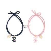 ราคา Fashion Angel Girl สร้อยข้อมือแม่เหล็กจี้รูปหัวใจรูปหมี2ชิ้น 1คู่สำหรับผู้หญิงหรือผู้ชายสร้อยข้อมือการ์ตูนคู่รักแบบปรับได้สำหรับนักเรียนของขวัญวันเกิด (20347896481)