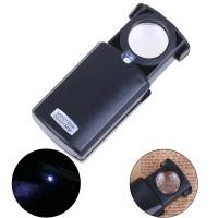 ราคา Mini folding loupe magnifier glass led lens loupe jewelry watch repair tool (16474561943)