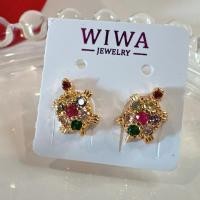 ราคา ต่างหูแป้นเต่าพลอย คนแพ้ง่ายใส่ได้ (20624080432)