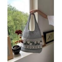 ราคา Casual Style Store เสื้อไหมพรมวินเทจที่ขัดเกลาแล้ว กระเป๋าสะพายไหล่ผู้หญิงขนาดใหญ่ (19754299213)