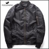ราคา FUGUINIAOชายเสื้อแจ็คเก็ตสีล้วนPilotเสื้อแจ็คเก็ตบอมเบอร์การ์ตูนPatchesออกแบบเสื้อแฟชั่นM 4XL สีดำ (4400608048)