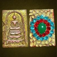 ราคา สมเด็จพิมพ์ขาโต๊ะ หลังประดับหยก ประดับพลอย ลงรักปิดทองเก่า สมเด็จกรุวัดพระแก้ว สมเด็จกรุวังหน้า amulet (20432603876)