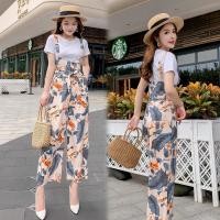 ราคา ชุดจั๊มสูทขายาว เอวทรงสูง พิมพ์ลายดอกไม้ แฟชั่นสําหรับผู้หญิง (20509607171)