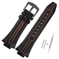 ราคา สายนาฬิกาหนัง17X2 7มม ใช้ได้กับ Seiko Sportura SNL029P2 SNL021P1 SNA595P2 SNL017P1สายรัดข้อมือสายนาฬิกาข้อมือ (20331452840)