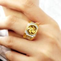 ราคา Phoo Shop แหวนกังหัน แชกงหมิวนำโชค แหวนสีทอง แหวนหมุนได้ แหวนกังหันล้อมเพชร CZ งานจิวเวอรี่ (802902862)