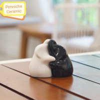 ราคา ขวดใส่เกลือพริกไทย ขวดเกลือพริกไทยเซรามิค ช้างกอดกัน ช้างคู่ (16336312242)