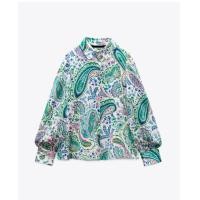 ราคา TRAF Zara2022ใหม่ทุกการแข่งขันลำลองกระดุมปิดแขนยาวปิดปกพิมพ์เสื้อ2450111 (16356046733)