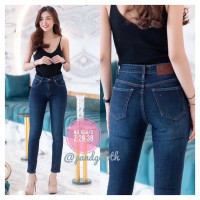 ราคา กางเกงยีนส์เดฟยืดผู้หญิง Lona รุ่น No 65A 2 เอวสูงกลางกำลังพอดี ยีนส์แฟชั่นผู้หญิง เนื้อผ้ายีนส์ยืดหยุ่นเก็บทรงสะโพกต้นขา Lona Jeans (13405515481)