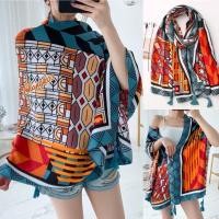 ราคา ผ้าคลุมไหล่โบฮีเมียน ผ้าพันคอ ผ้าพันคอหญิง scarf shawl scarves ผ้าคลุมไหล่สไตล์โบฮีเมียน ผ้าหนา กันแดด กันลม (6728986859)