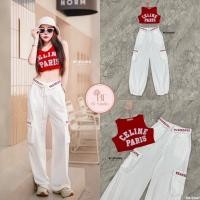 ราคา BT Studio เซท 2 ชิ้น เสื้อครอปสั้นสีแดงกับกางเกงขายาวสีขาว (20346929219)