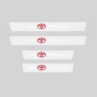 ราคา Ciscos 4 ชิ้น โปร่งใส กันรอยประตูรถยนต์ ฟิล์มกันรอยรถยนต์ ของแต่งรถยนต์ สำหรับ Toyota Veloz Wish CHR Yaris Altis Sienta Fortuner Vios Corolla Prius Camry Alphard (19466375937)