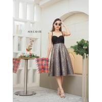 ราคา กระโปรงผ้าโฟมลายวิ้งๆทรง7ชิ้นซิปหลัง เอวยืด27 34นิ้ว (20923579913)