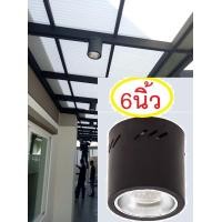 ราคา โคมกระบอก ดำ กระบอกลอย แบบกลม 4นิ้ว 6นิ้ว ดาวไลท์ลอยดำ ดาวไลท์ติดลอย โคมติดลอยดำ (2918012883)