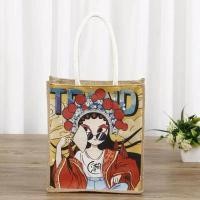 ราคา กระเป๋ากระเป๋าทรงช้อปปิ้ง ผ้ากระสอบ สินค้าพร้อมส่ง (15981719098)