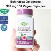 ราคา เอ็กไคนาเซีย รากโกลเด้นซีล Echinacea Goldenseal 900 mg 100 Vegan Capsules Natures Way (7632397326)