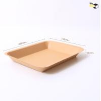 ราคา จานกระดาษคราฟท์เหลี่ยม ถาดอาหารกระดาษคราฟท์ ถาดขนม ถาดอาหาร (14423569158)