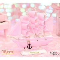 ราคา พร้อมส่ง เรือสำเภาชมพู ไม่รวมกล่องของขวัญ งานไม้ เรือสำเภาจีน เรือมงคล โมเดลเรือสำเภา ของตกแต่งห้องฮวงจุ้ย สีชมพู (9848874446)
