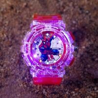 ราคา นาฬิกาเด็กการ์ตูน Spider Man เด็กวัยหัดเดินนักเรียนชายกระพริบของขวัญของเล่นการ์ตูน Luminous Electric Watch (16231491312)