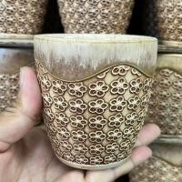 ราคา แก้วกาแฟ จอกชา แก้วกาแฟเซรามิค แก้วชา แก้วเซรามิก เนื้อเซรามิคหนา ลายดอกไม้ สีเก่าๆสวยงาม (21147823022)