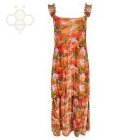 ราคา Aiden001 6134 Average Size Double Layer Floral Suspender Summer Sleeveless Floral Dress Anti Sun Long Dress Korean Holiday Style (19905355773)