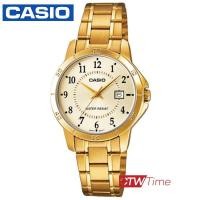 ราคา Casio Standard นาฬิกาข้อมือผู้หญิง สายสแตนเลส รุ่น LTP V004G 9BUDF หน้าทอง (505507)