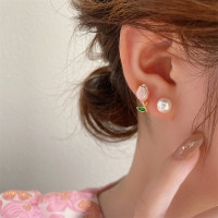 ราคา เครื่องประดับ COCOJEWELRY S925ต่างหูเงินป่าชุด Camellia Tulip ความหลากหลายของต่างหูระดับไฮเอนด์กระเป๋าดินสอต่างหูรูปใบไม้น้อยน่ารักหวาน (19417295228)