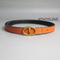 ราคา Athosline Diom เข็มขัดหนังแท้สำหรับผู้หญิงเข็มขัดหนังแท้หัวเข็มขัด CD เครื่องประดับแฟชั่น (19653030233)