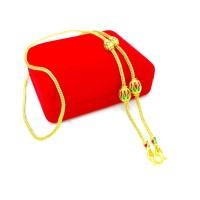 ราคา สร้อยคอทอง สร้อยคอระย้า ลายสี่เสาคั่นตุ้ม ลงยา น้ำหนัก 1บาท ยาว 20นิ้ว สินค้าขายดีพร้อมส่ง ชุบเศษทองเยาวราช ชุบทอง 24K (757688236)