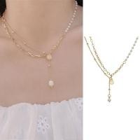 ราคา FINE TOO แฟชั่นเกาหลีสไตล์เรียบง่ายไข่มุกและหินดอกไม้ผีเสื้อ Choker สร้อยคอสำหรับสตรี (14160978819)