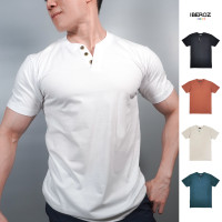 ราคา IBEROZ เสื้อยืด คอวี มีกระดุม สีพื้นสไตล์มินิมอล รุ่น S VBUTTON (19371082114)
