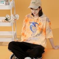 ราคา ส่งเร็วพิเศษ TAO SHOP พร้อมส่ง เสื้อยืดมัดย้อมลายหินอ่อน ลายปลาน่ารักๆ เสื้อยืดผู้หญิง เสื้อแฟชั่น คอกลมแขนสั้นลายการ์ตูน น่ารักๆสีสันสดใส (11328551315)